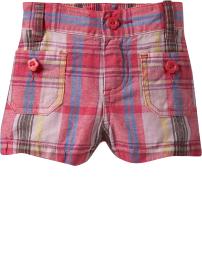 Linen-Blend Plaid Shorts for Baby