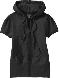 Women's Short-Sleeve Fleece Zip Hoodies