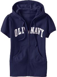 Women's Short-Sleeve Fleece Zip Hoodies