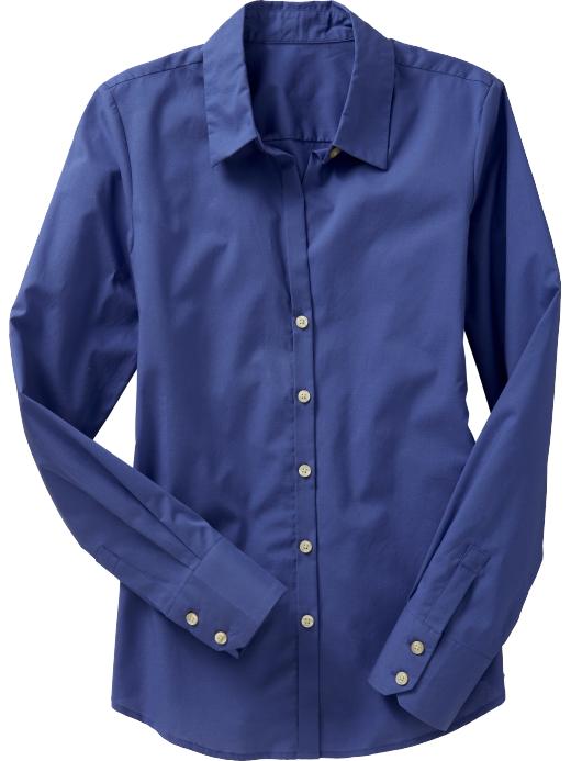 Old Navy Womens Poplin-Stretch Dress Shirt