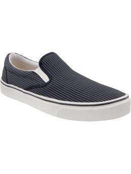 Men's Patterned Canvas Slip-Ons