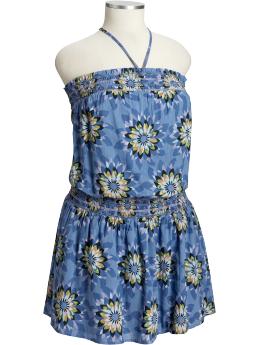 Women's Plus Smocked Drop-Waist Dresses