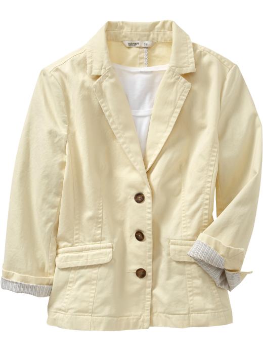 Click here for Old Navy Womens Twill Three-Button Blazers prices
