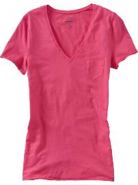 Women's V-Neck Jersey Tees