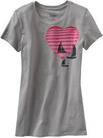 Women's Striped-Appliqu� Graphic Tees