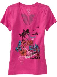 Women's Vacation-Humor V-Neck Tees