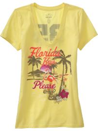 Women's Vacation-Humor V-Neck Tees