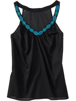 Women's Beaded Voile Tops