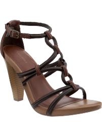 Women's Faux-Leather Gladiator Pumps