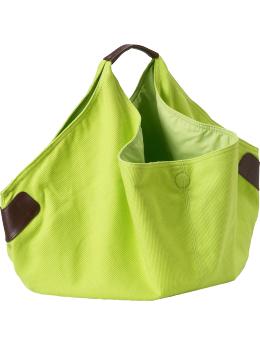 Women's Faux-Leather Trimmed Crescent Totes