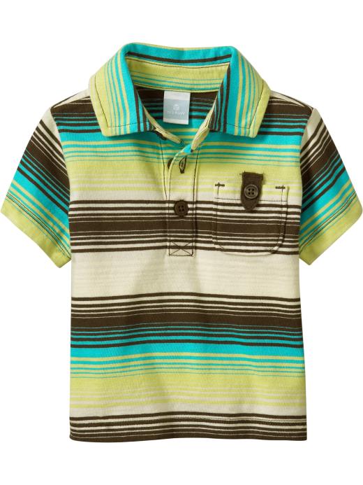 Old Navy Striped Jersey Chest Pocket Polos for Baby