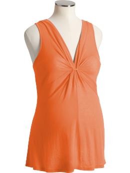 Maternity Knotted-Front Jersey Tops