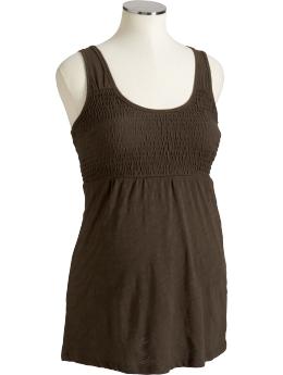 Maternity Smocked Slub-Knit Tops