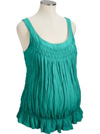 Maternity Smocked Gauze Tops