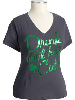 Women's Plus St. Patrick's Day V-Neck Tees