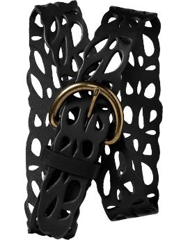 Women's Perforated Leather Belts
