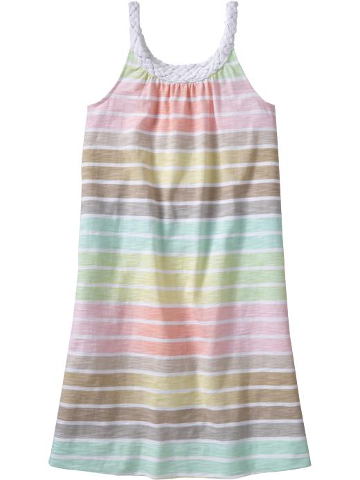 Old Navy Girls Braided-Trim Slub-Knit Dresses