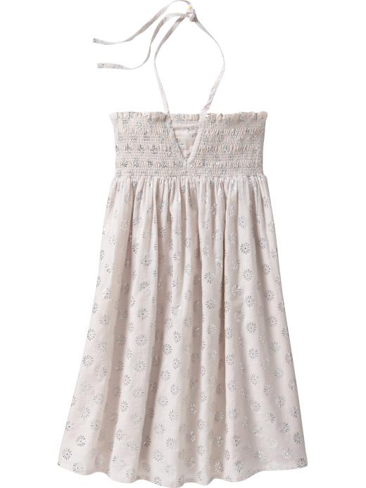 Old Navy Girls Foil-Print Halter Dresses