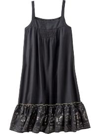 Girls Foil-Hem Sundresses