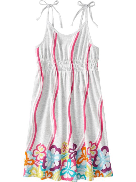 Old Navy Girls Mixed Print Smocked Jersey Dresses