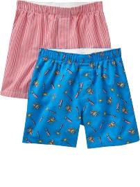 Boys Printed Boxer 2-Packs