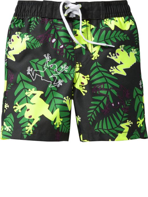 Old Navy Frog-Print Swim Trunks for Baby