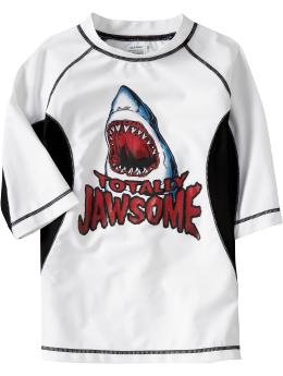 Boys "Totally Jawsome" Graphic Rashguards