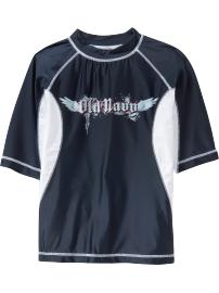 Boys Color-Block Logo Rashguards