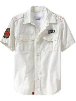 Boys Surf-Patch Pilot Shirts