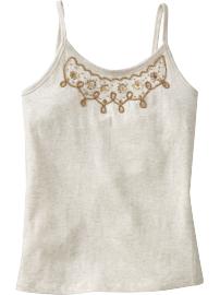 Girls Embellished Jersey Camis