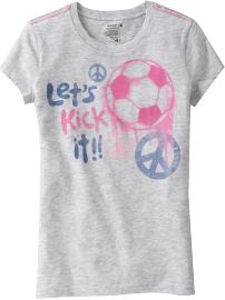Girls Fun-Graphic Crew-Neck Tees