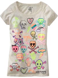 Girls Fun-Graphic Raglan Tees
