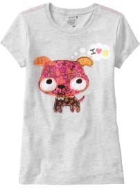 Girls Embellished Graphic Tees