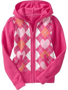 Girls Hooded Zip Cardigans