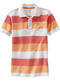 Boys Birdseye-Stripe Pique Polos