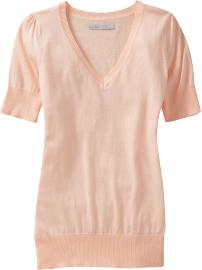 Women's Puff-Sleeve V-Neck Sweaters