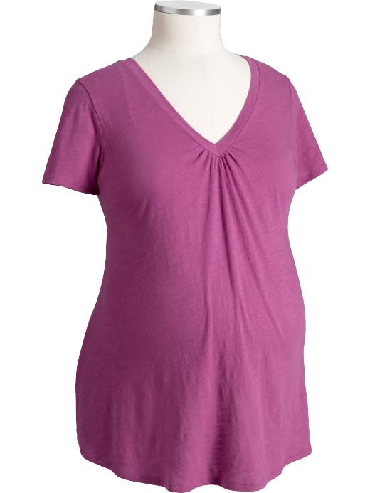Old Navy Maternity Plus V-Neck Slub-Knit Tees plus size maternity, 