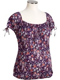 Maternity Smocked Gauze Tops