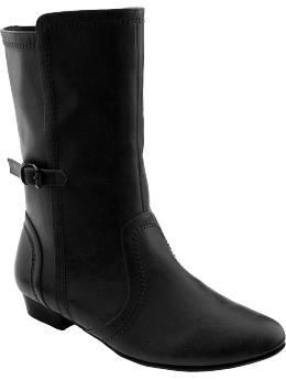 Women's Faux-Leather Short Ankle Boots