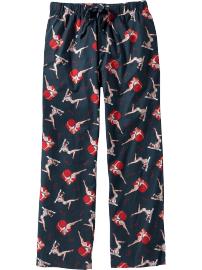 Men's Patterned Poplin Sleep Pants