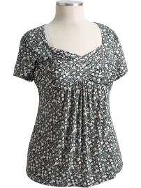 Women's Plus Crossover Jersey Tops