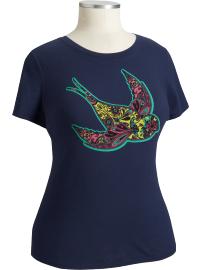 Women's Plus Paisley Graphic Tees