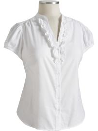 Women's Ruffled Oxford Shirts