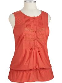 Women's Plus Crochet-Trim Drop-Waist Tops