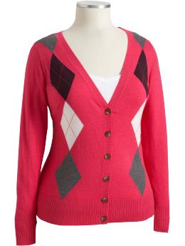 Women's Plus Argyle Cardigans