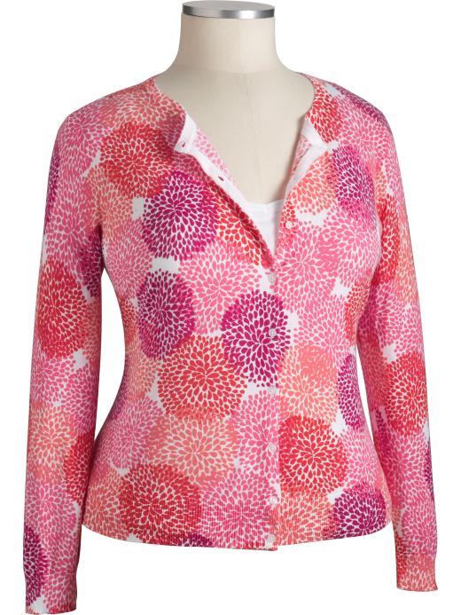 Old Navy Womens Plus Floral-Print Cardigans