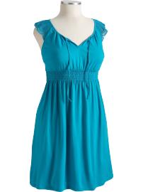 Women's Plus Crochet Flutter-Sleeve Dresses