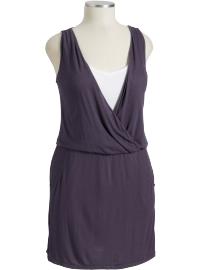 Women's Plus Cross-Front Tunic Dresses