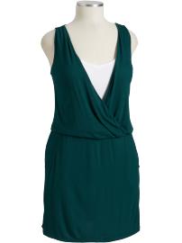Women's Plus Cross-Front Tunic Dresses