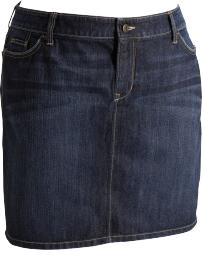 Women's Plus Double-Zipper Denim Skirts